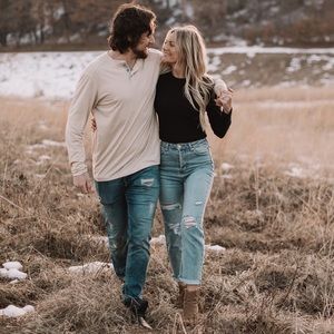 Straight Leg Raw Hem High Waist Medium Wash Jeans